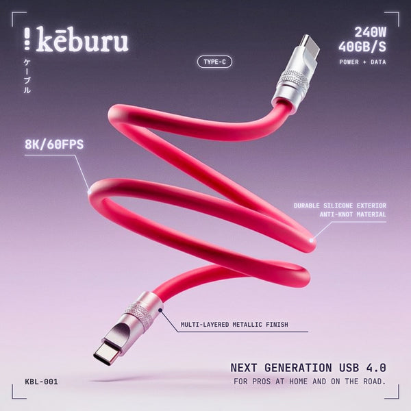 Keburu Cables USB 4 Type‑C to C 240W 40Gb/s